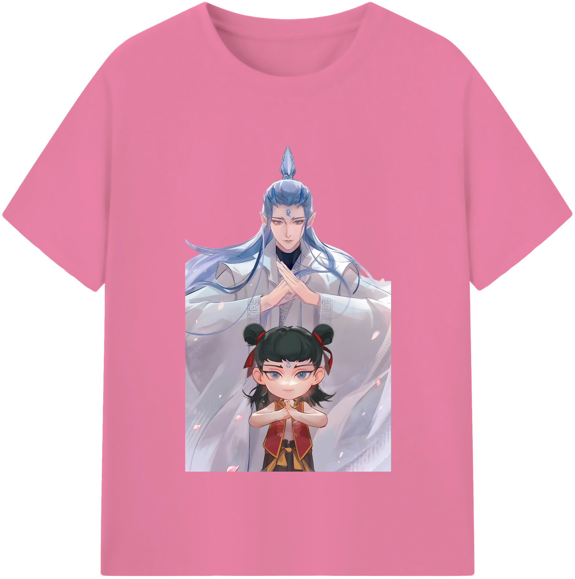 （画像用） Ne Zha 2 ナタ 魔童の大暴れ 綿100％半袖Tシャツ（フロントプリント）